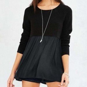 UO Mix Media Babydoll Sweater Sz S Small